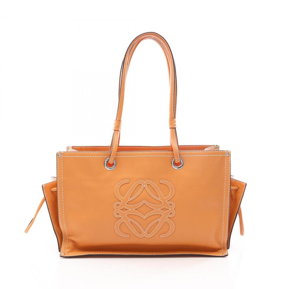 Loewe Anagram Shopper Tote Bag Handbag Leather Women's Brown